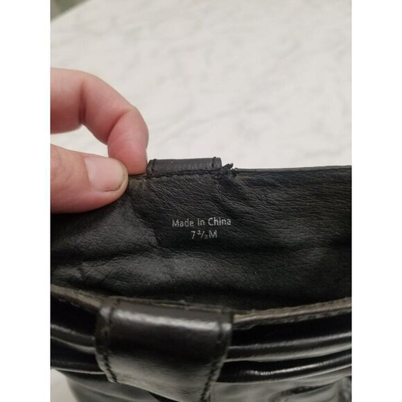 7 for all mankind Black Pull On Boots flaw RIP on inside recently conditioned - Picture 5 of 12